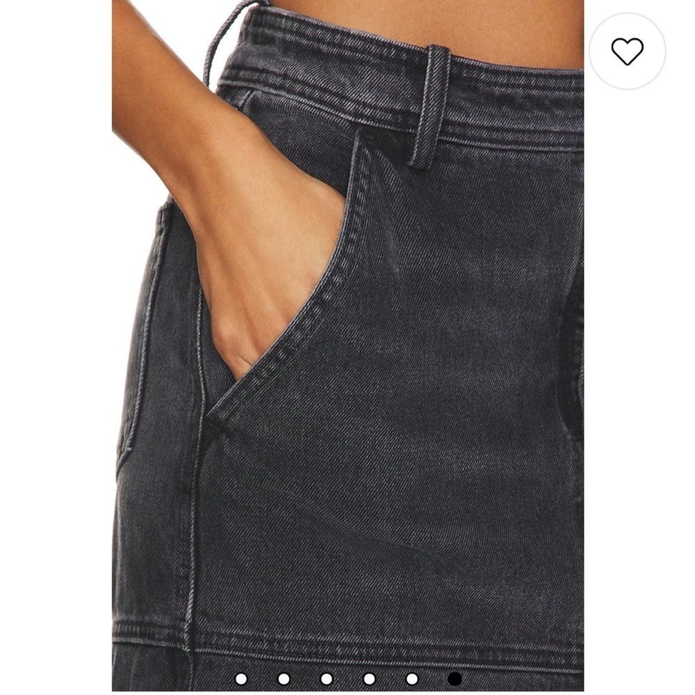 A.L.C Women's Denim Hunter Maxi Skirt size 2 Cotton Washed Black Made in USA NWT - Picture 5 of 16